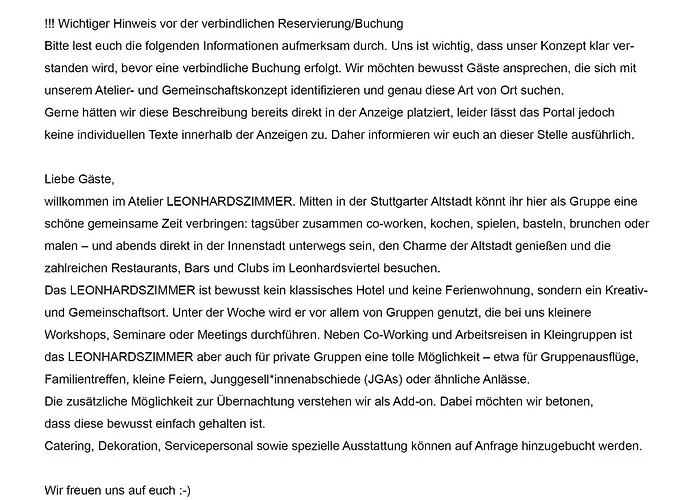 Atelier Leonhardszimmer - Tolle Location In Stuttgarter Innenstadt * Στουτγκάρδη